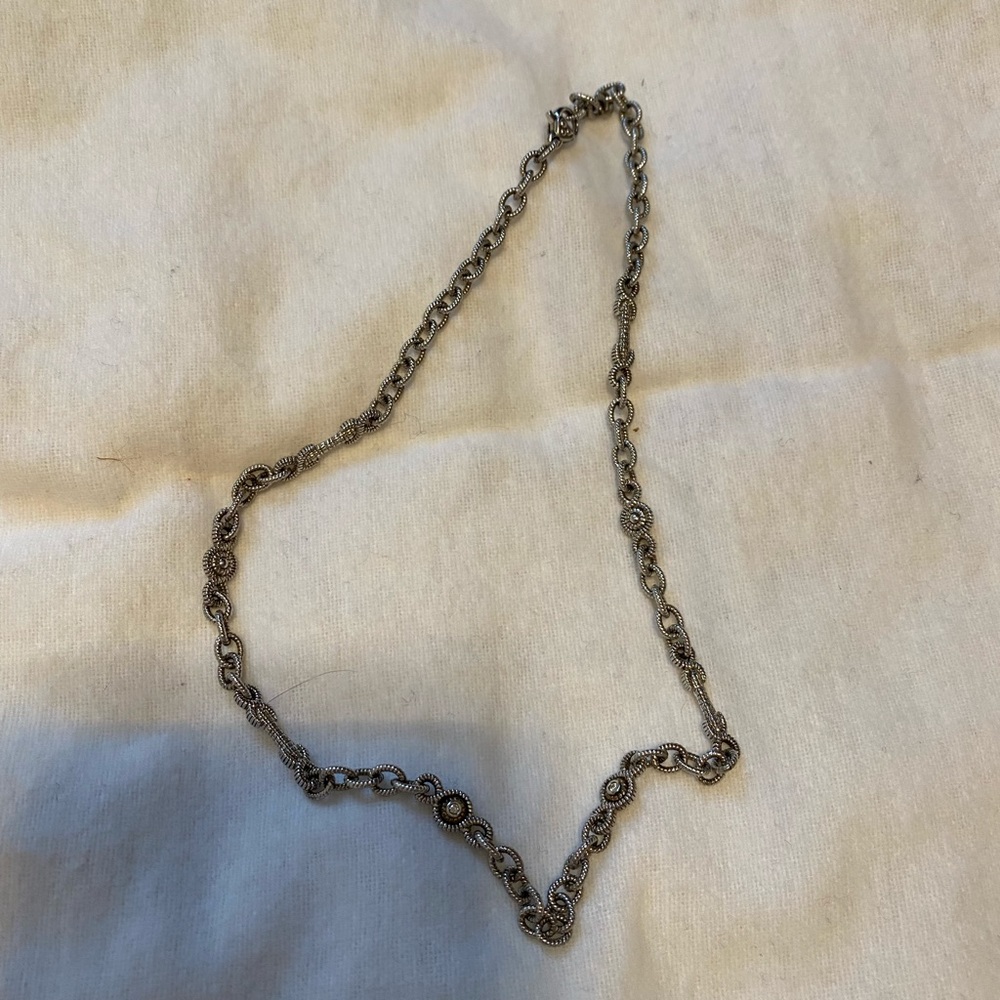Authentic Judith Ripka chain with diamond detailing